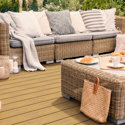 Deska tarasowa dwustronna BERGDECK W138 Teak/Orzech 2,9m 23 mm, BB0021