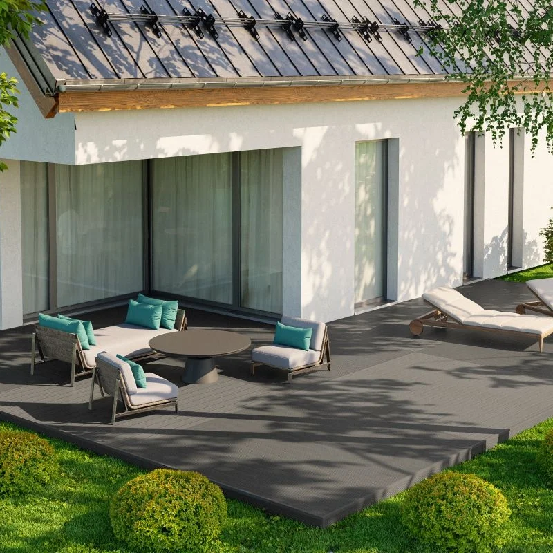 Deska tarasowa dwustronna BERGDECK S140 Szary 2,2m 25 mm, BB