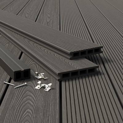Deska tarasowa dwustronna BERGDECK S140 Szary 2,2m 25 mm, BB1103