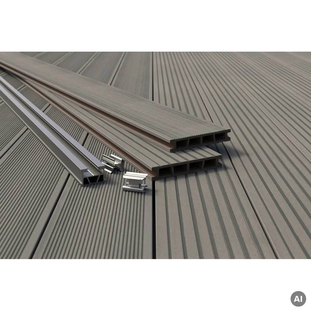 Deska tarasowa dwustronna BERGDECK szczotkowana Antracyt 2,4m 25 mm, BD1001
