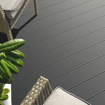 Deska tarasowa dwustronna BERGDECK B150 szczotkowana Czarny 2,4m 25 mm, BD1002