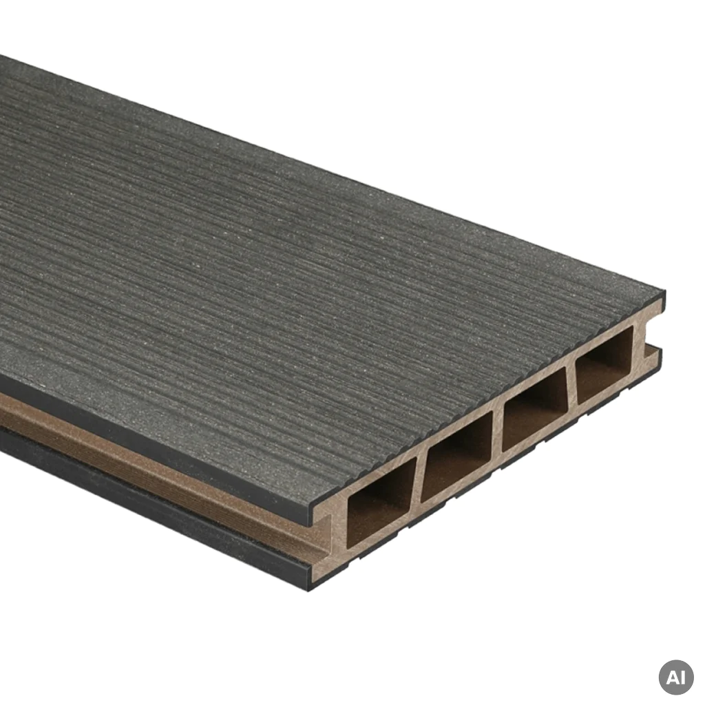 Deska tarasowa dwustronna BERGDECK szczotkowana Czarny 2,4m 25 mm, BD1002