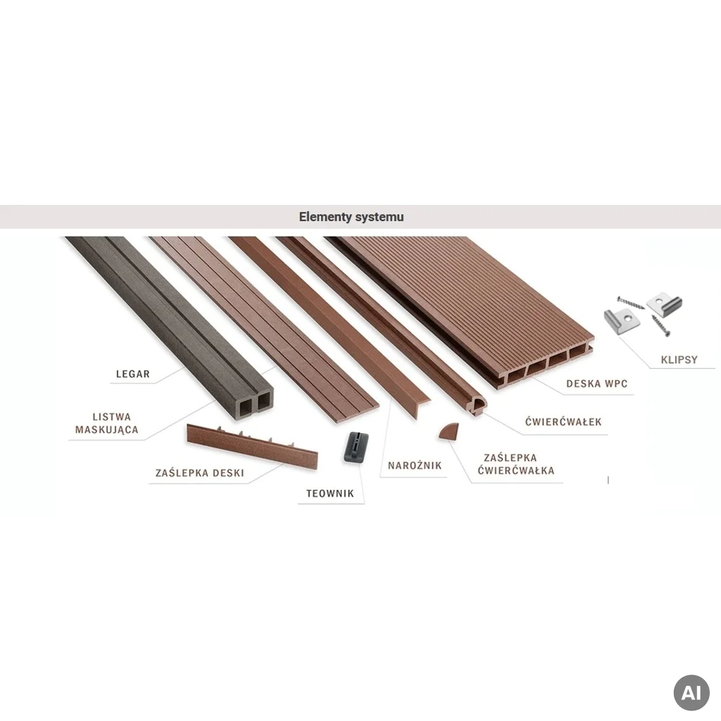 Deska tarasowa dwustronna BERGDECK szczotkowana Czarny 2,4m 25 mm, BD1002