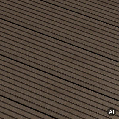 Deska tarasowa dwustronna BERGDECK szczotkowana Orzech 2,4m 25 mm, BD1003
