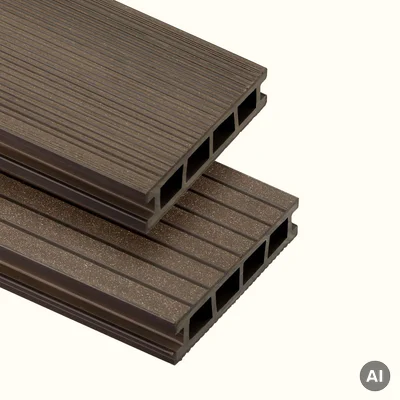 Deska tarasowa dwustronna BERGDECK szczotkowana Orzech 2,4m 25 mm, BD1003