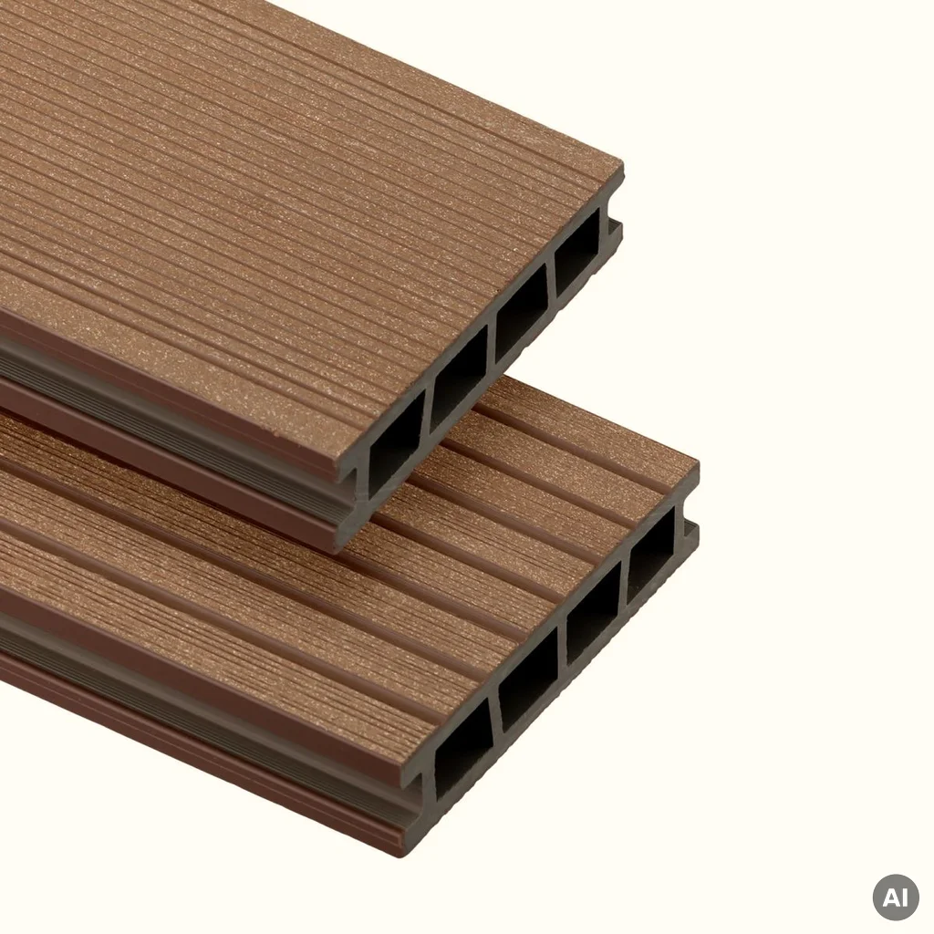 Deska tarasowa dwustronna BERGDECK Szczotkowana Kasztan 2,4m 25 mm, BD1004
