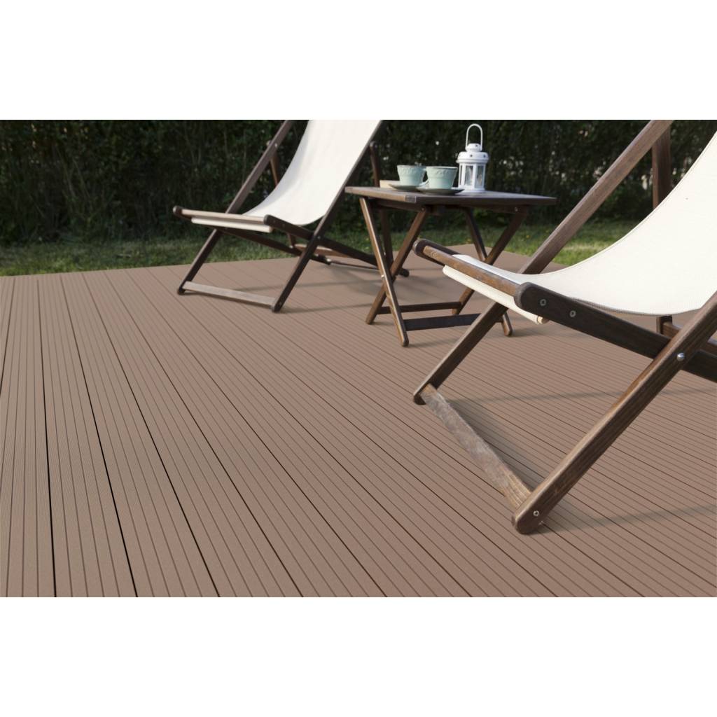 Deska balkonowa tarasowa dwustronna Eco Mini B110 szczotkowana Orzech 2m 20 mm, NT1091