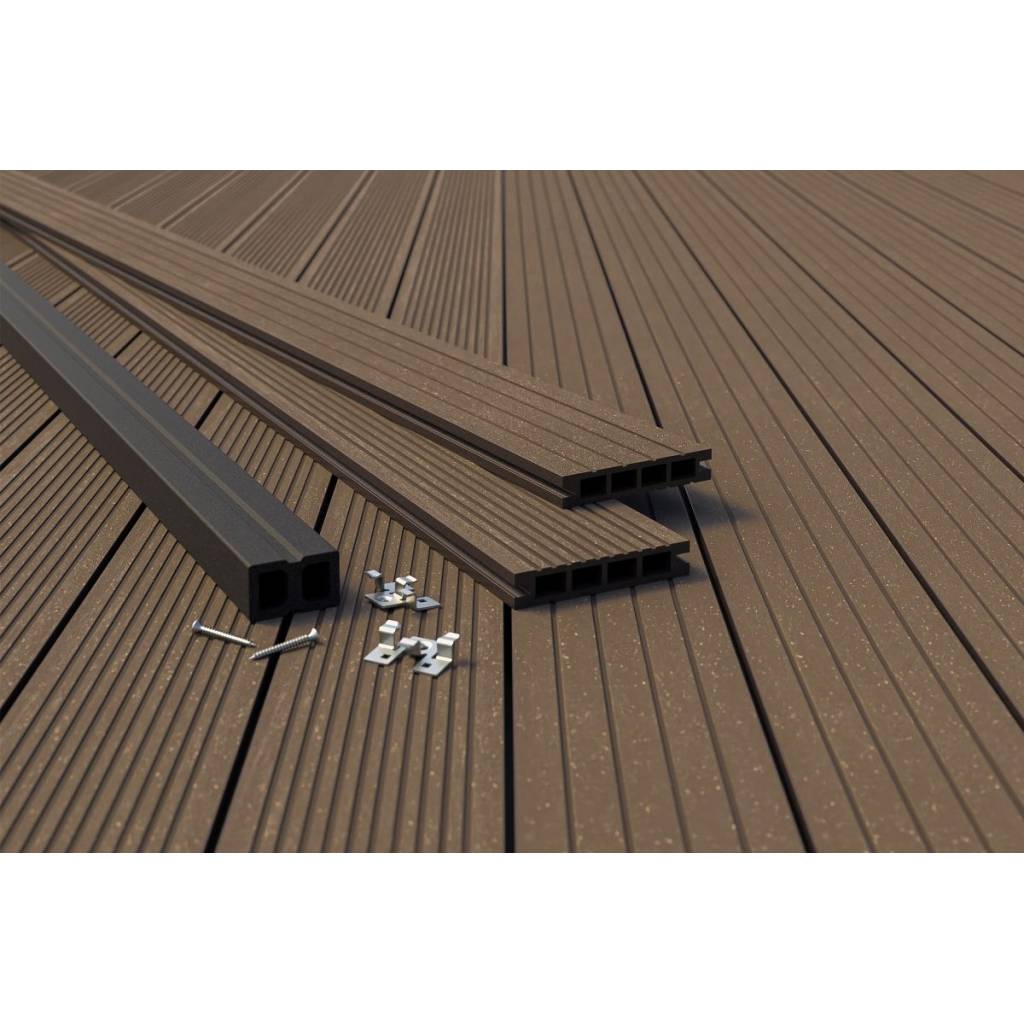 Deska balkonowa tarasowa dwustronna Eco Mini B110 szczotkowana Orzech 2m 20 mm, NT1091