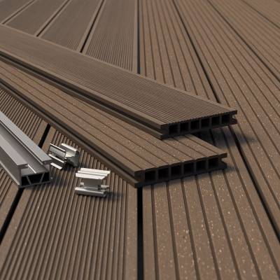 Deska tarasowa dwustronna Salag Eco E140 szczotkowana Orzech 2,2m 22 mm, BE5103