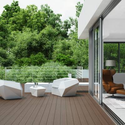 Deska tarasowa dwustronna Salag Eco E140 szczotkowana Orzech 2,2m 22 mm, BE5103