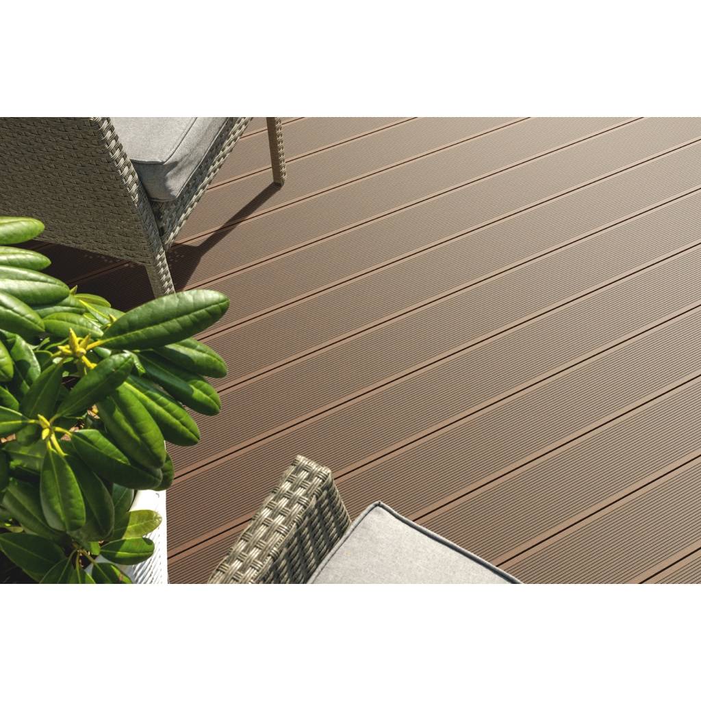 Deska tarasowa dwustronna Salag Eco E140 szczotkowana Kasztan 2.2m 22 mm, BE5104