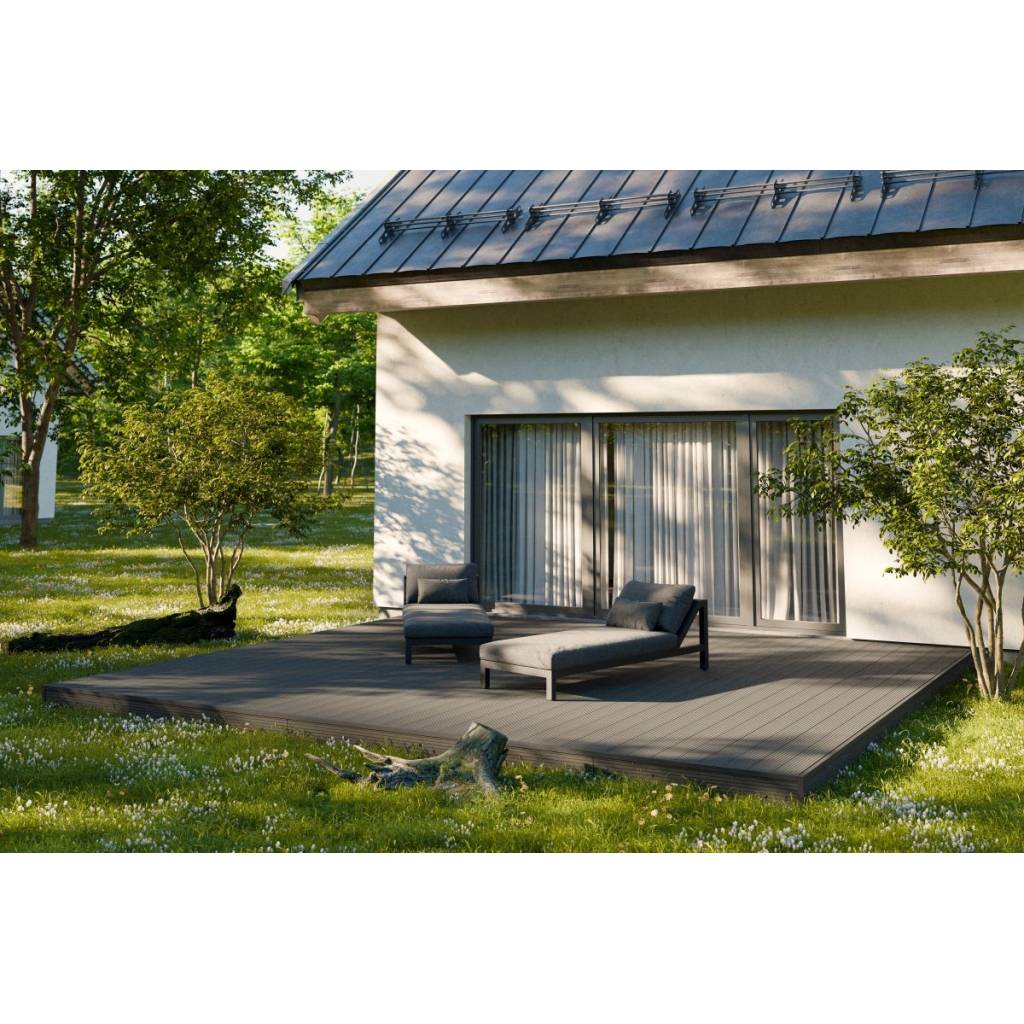Deska tarasowa dwustronna Salag Eco E140 szczotkowana Grafit 2,2m 22 mm, BE5102