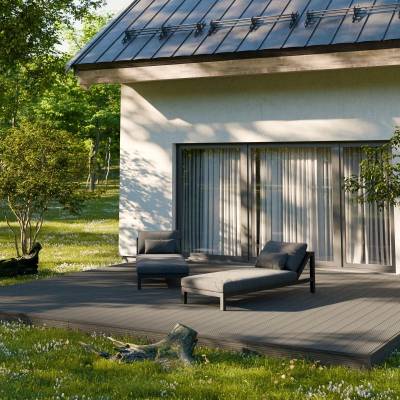 Deska tarasowa dwustronna Salag Eco E140 szczotkowana Grafit 2,2m 22 mm, BE5102