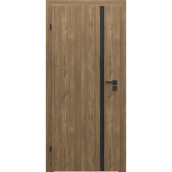 Drzwi Porta Focus 4.A z czarną szybą przylgowe lewe 80 cm,