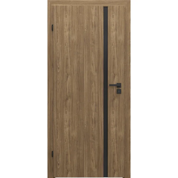 Drzwi Porta Focus 4.A z czarną szybą przylgowe lewe 80 cm,