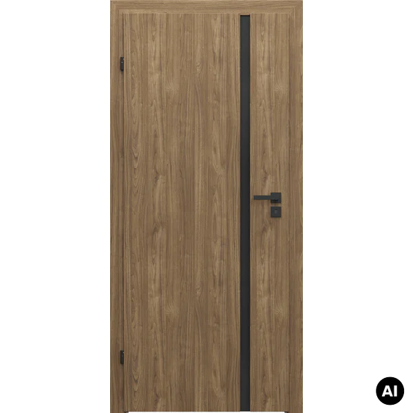Drzwi Porta Focus 4.A z czarną szybą przylgowe lewe 80 cm,