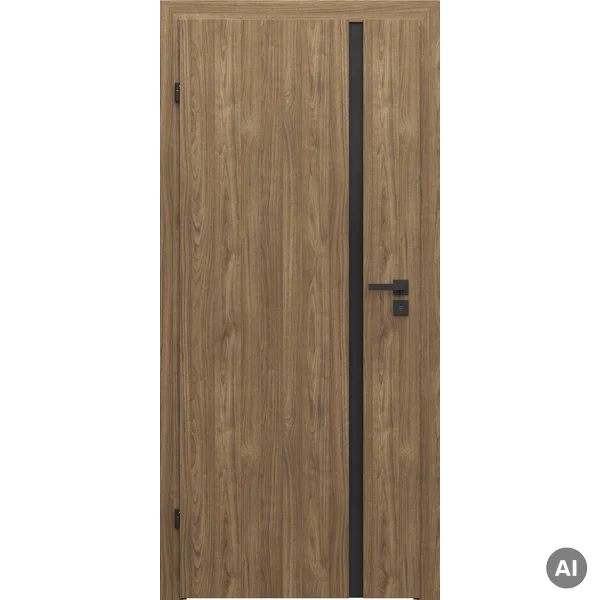 Drzwi Porta Focus 4.A z czarną szybą przylgowe lewe 80 cm,
