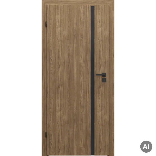 Drzwi Porta Focus 4.A z czarną szybą przylgowe lewe 80 cm,