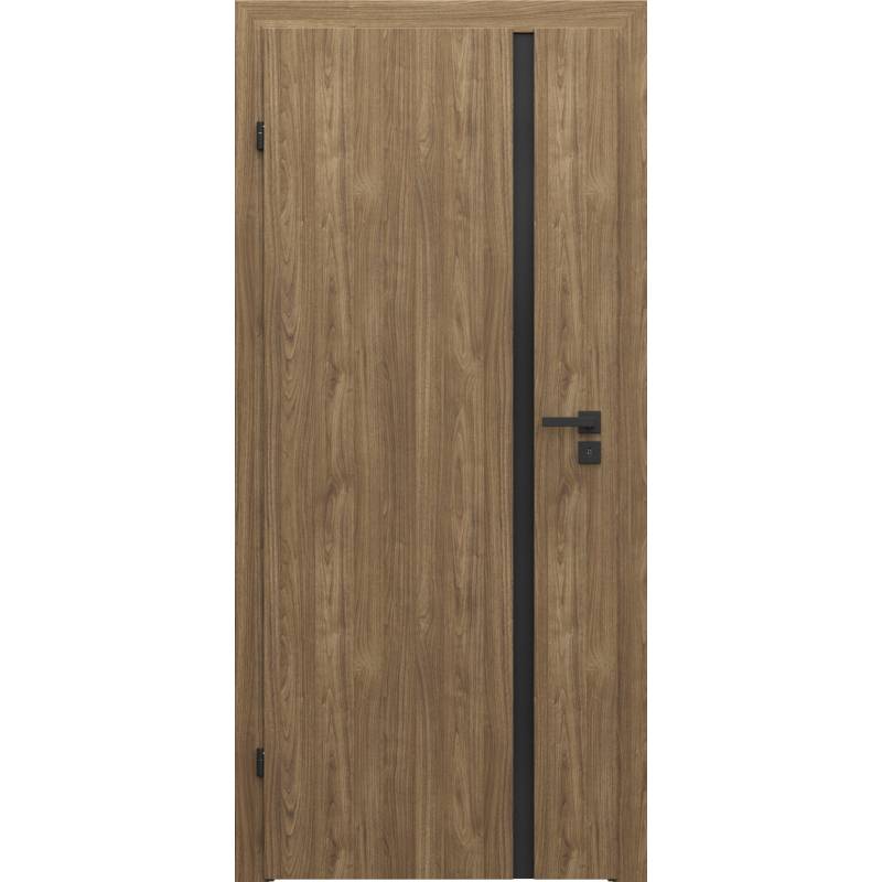 Drzwi Porta Focus 4.A z czarną szybą przylgowe lewe 80 cm, SPWG4A0L08DDT0SZ2KHB00