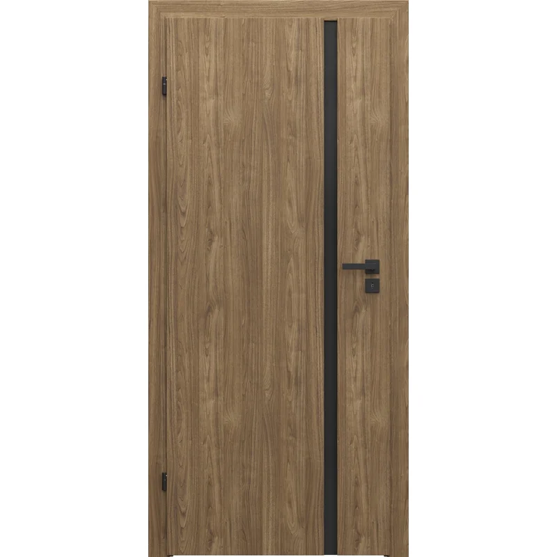 Drzwi Porta Focus 4.A z czarną szybą przylgowe lewe 80 cm,