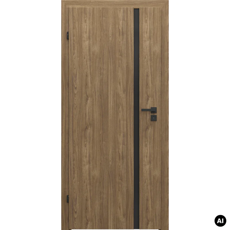 Drzwi Porta Focus 4.A z czarną szybą przylgowe lewe 80 cm,