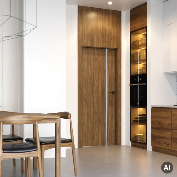 Drzwi Porta Focus 4.A z czarną szybą przylgowe lewe 80 cm,