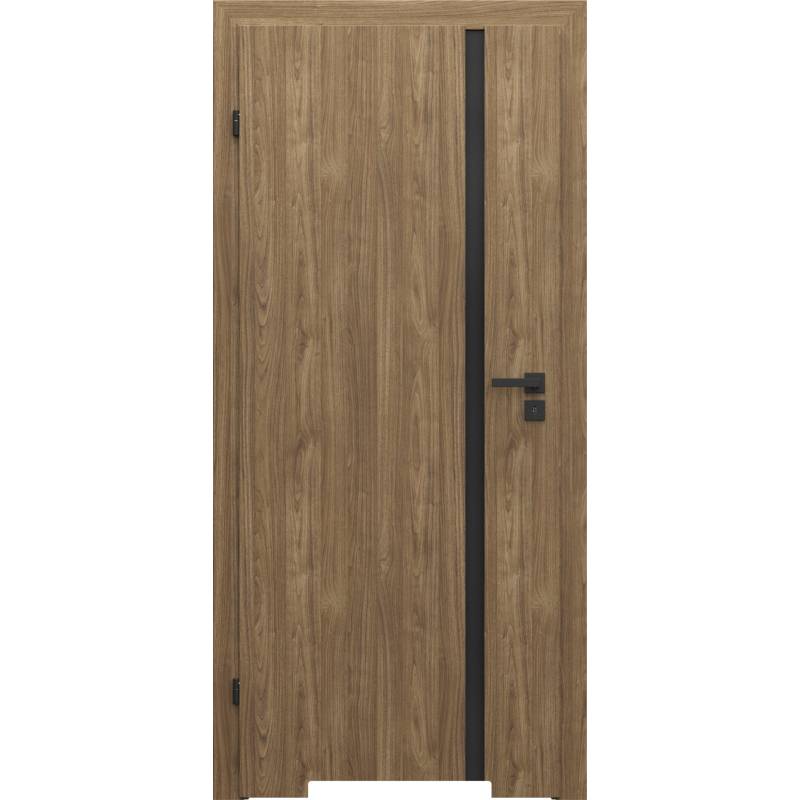 Drzwi Porta Focus 4.A z czarną szybą przylgowe lewe 80 cm WC, SPWG4A0L08DDTWSB2KHB00