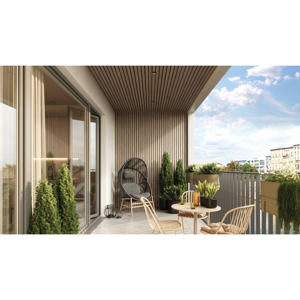Panele zewnętrzne Fronto V-Black lamele Dąb Jasny 3030234