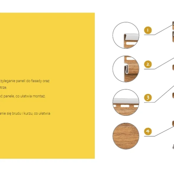 Panele zewnętrzne Fronto V-Black lamele Dąb Jasny 3030234