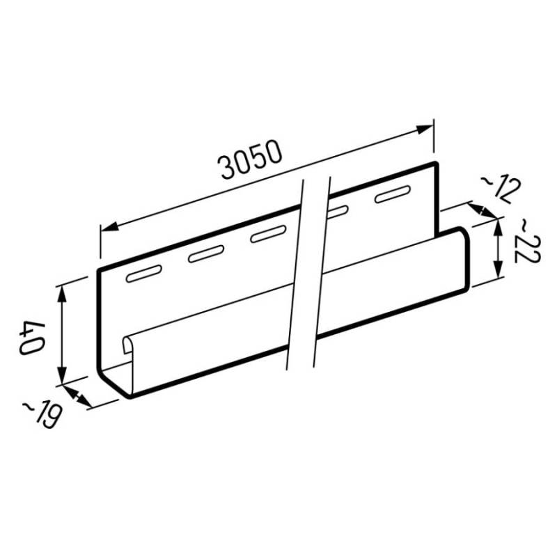 Listwa zakończeniowa J-Trim Szary Antracyt SV-15 3029907