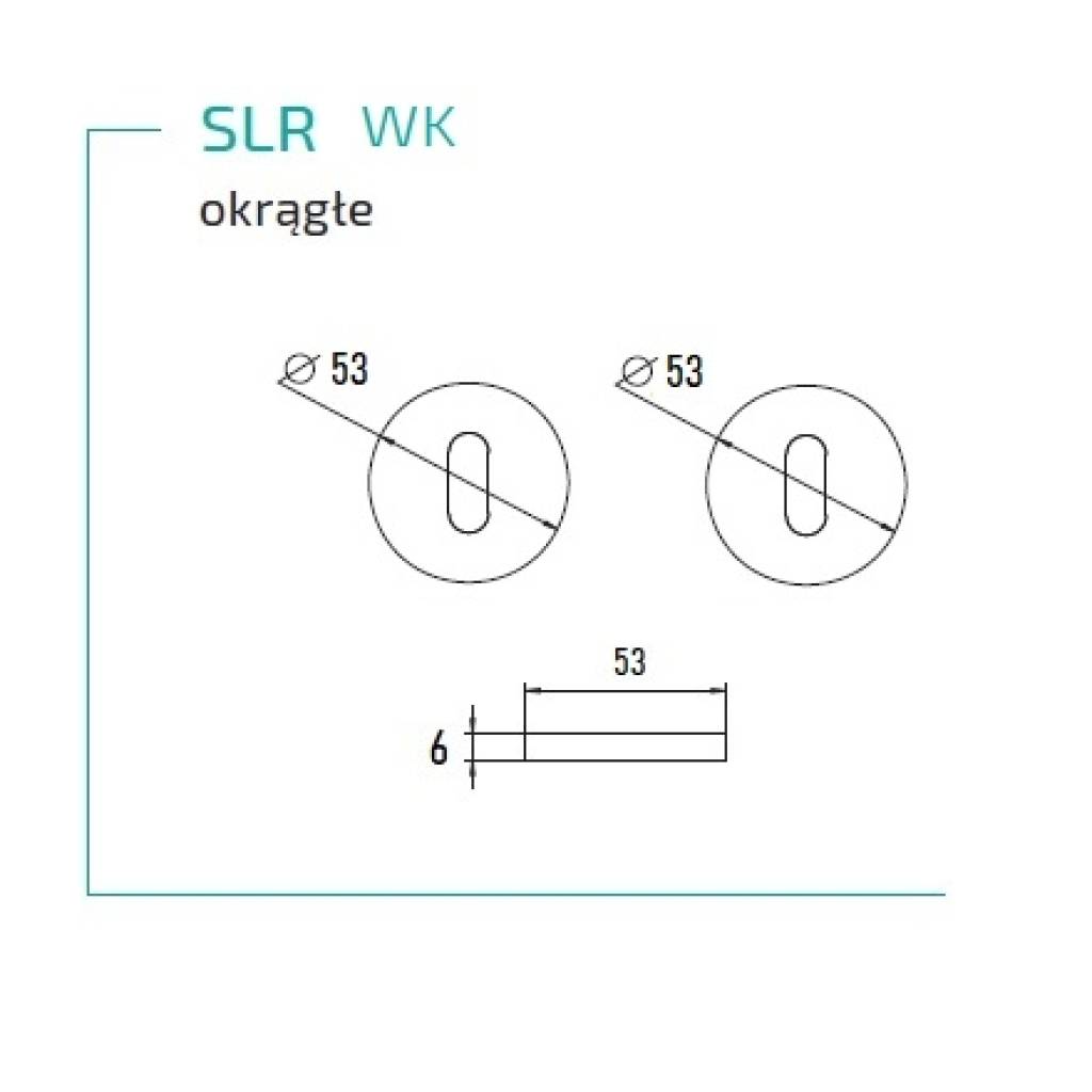 Rozeta okrągła pod klucz pokojowy SLR cz, 5907609715562