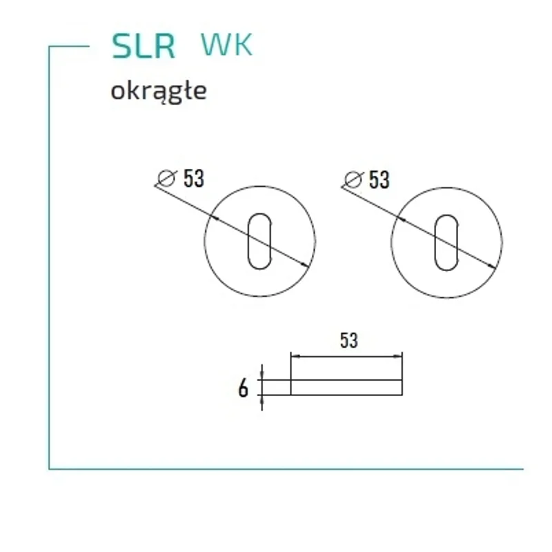 Rozeta okrągła pod klucz pokojowy SLR cz, 5907609715562 -