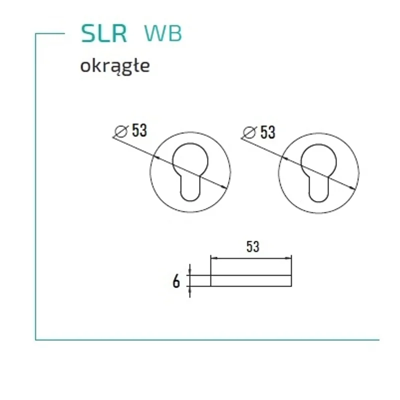 Rozeta okrągła pod wkładkę bębenkową SLR, 590760971557
