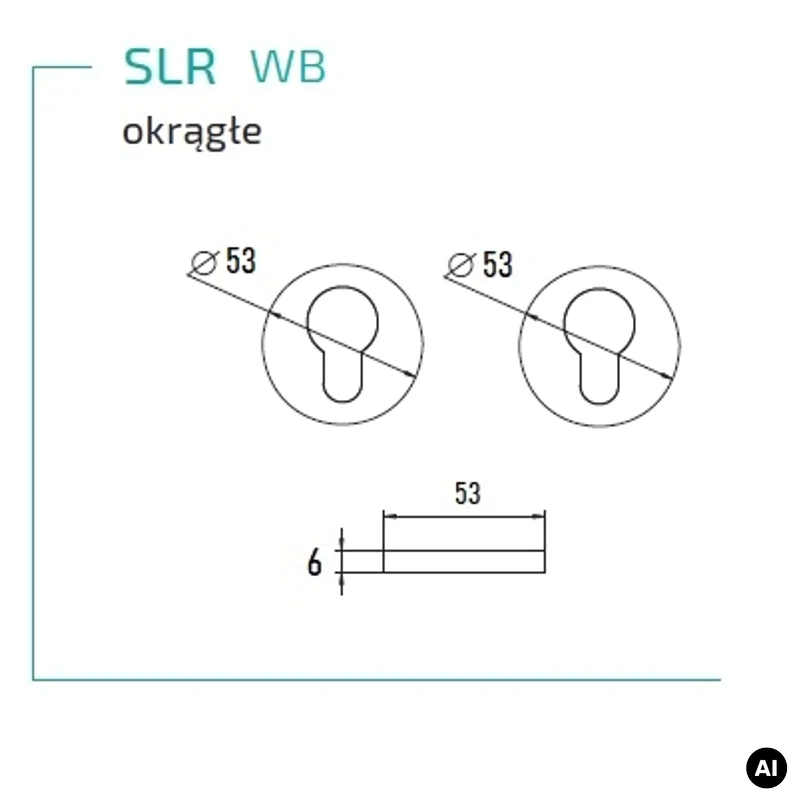 Rozeta okrągła pod wkładkę bębenkową SLR, 590760971557