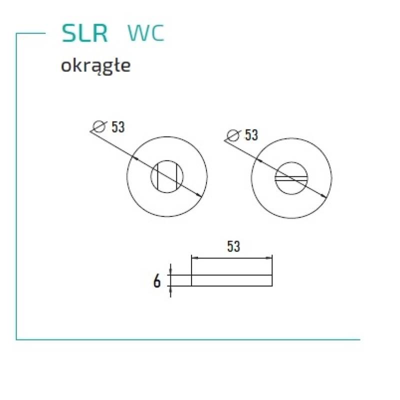 Rozeta okrągła do łazienki/WC SLR czarny, 5907609715586