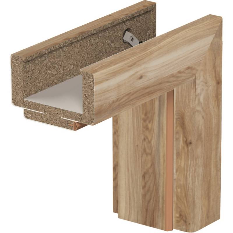 Ościeżnica regulowana PORTA SYSTEM 95-135 Dąb Catania prawa 80 cm przylgowa, OPWP6B0P08DDT0SZ260000