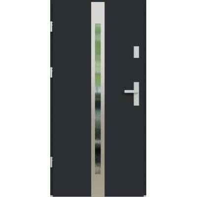 Drzwi zewnętrzne z ościeżnicą Otello 12 Antracyt Lewe 90cm  CZYSTE POWIETRZE, 5903324179122-1