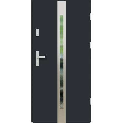 Drzwi zewnętrzne z ościeżnicą Otello 12 Antracyt Prawe 90cm CZYSTE POWIETRZE, 5903324179139