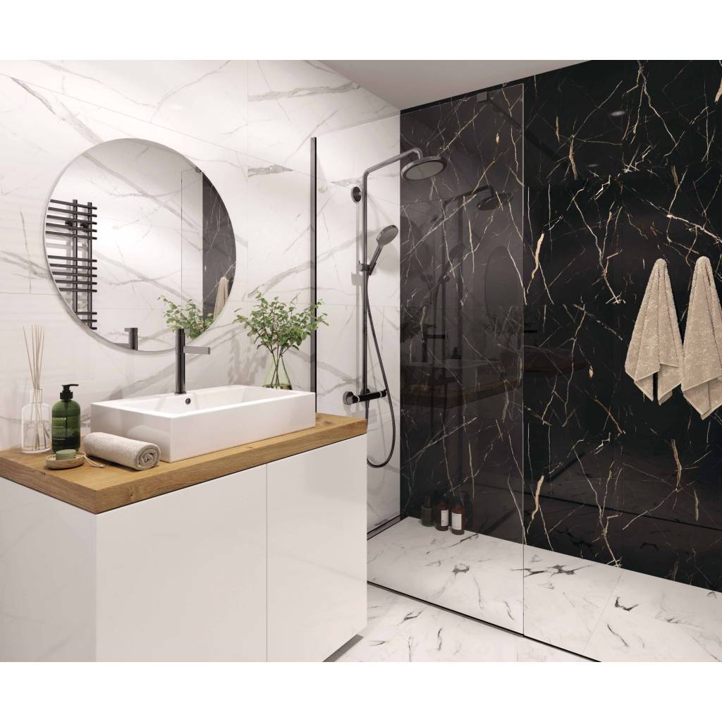 Płyta Węglowa Marmur Czarny Złoty 120x60x0,4 cm, 6053395