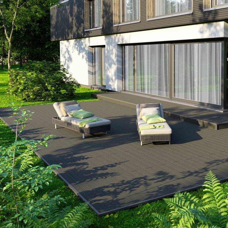 Deska tarasowa Wood szczotkowana Grafit 2,4m 25 mm, BW0002