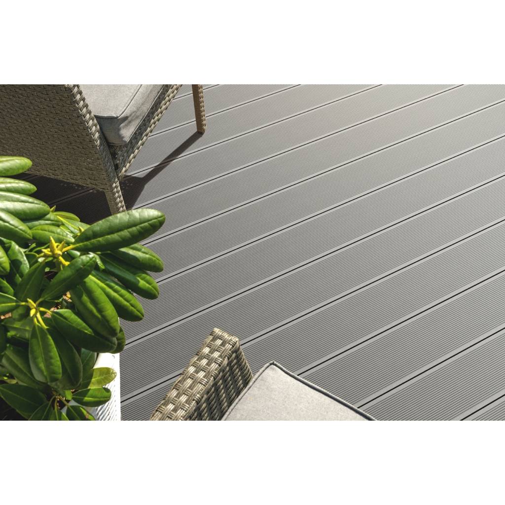 Deska tarasowa dwustronna BERGDECK B150 szczotkowana Antracyt 3m 25 mm, BD7A01