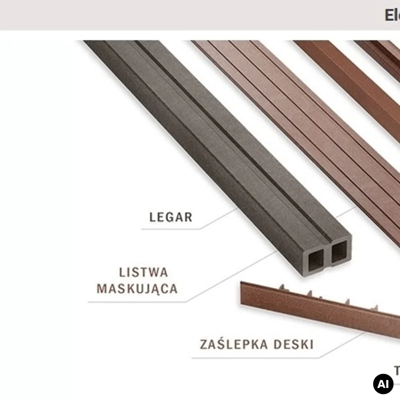 Deska tarasowa dwustronna BERGDECK Pure Kasztan 2,4m 25 mm,