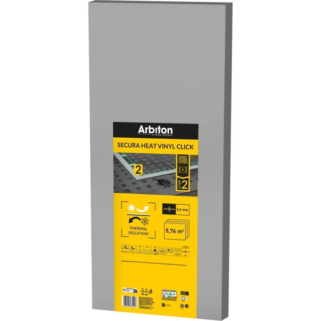 Podkład do ogrzewania folią grzewczą Secura HEAT VIinyl Click XPS, 5905167875216