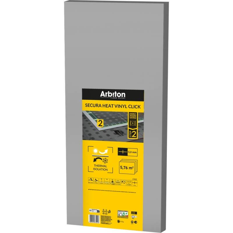 Podkład do ogrzewania folią grzewczą Secura HEAT VIinyl Click XPS, 5905167875216
