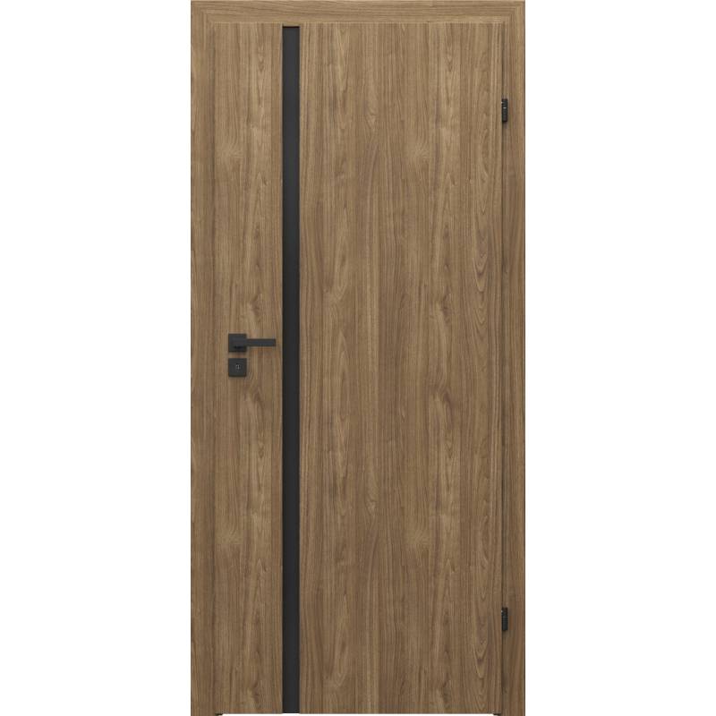 Drzwi Porta Focus 4.A z czarną szybą przylgowe prawe 80 cm, SPWG4A0P08DDT0SZ2KHB00
