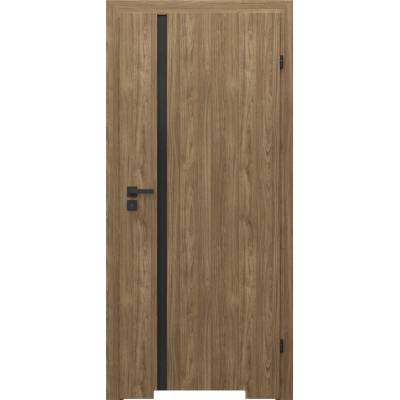 Drzwi Porta Focus 4.A z czarną szybą przylgowe prawe 80 cm WC, SPWG4A0P08DDTWSB2KHB00
