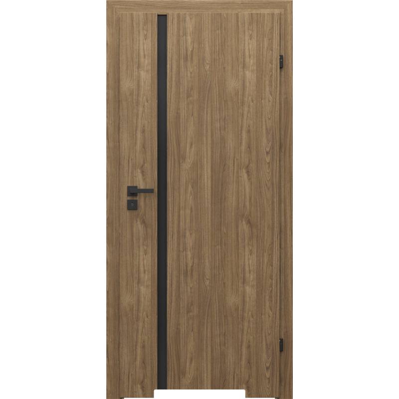 Drzwi Porta Focus 4.A z czarną szybą przylgowe prawe 80 cm WC, SPWG4A0P08DDTWSB2KHB00