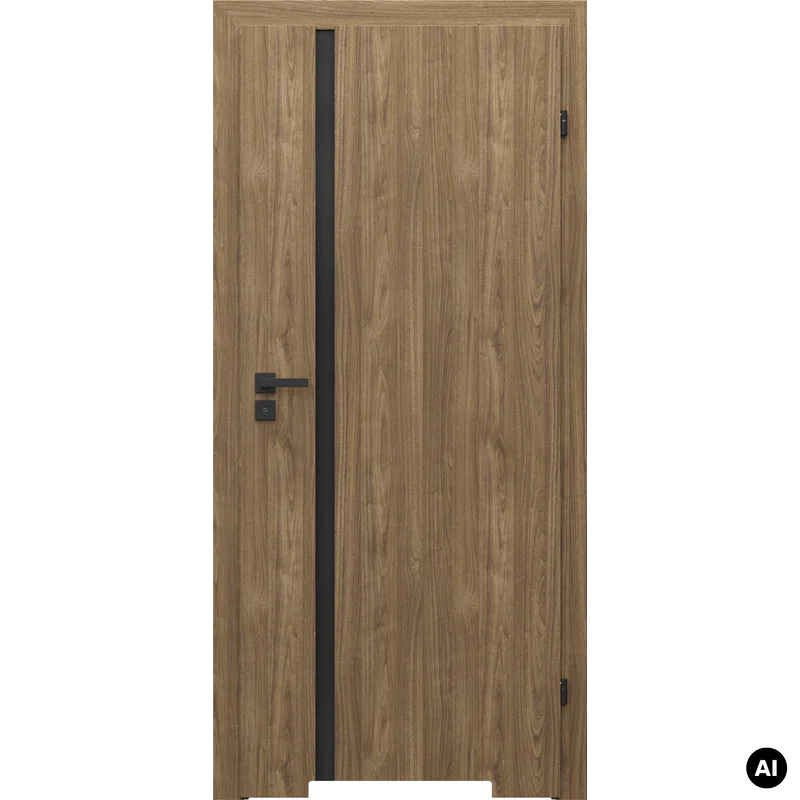 Drzwi Porta Focus 4.A z czarną szybą przylgowe prawe 80 cm
