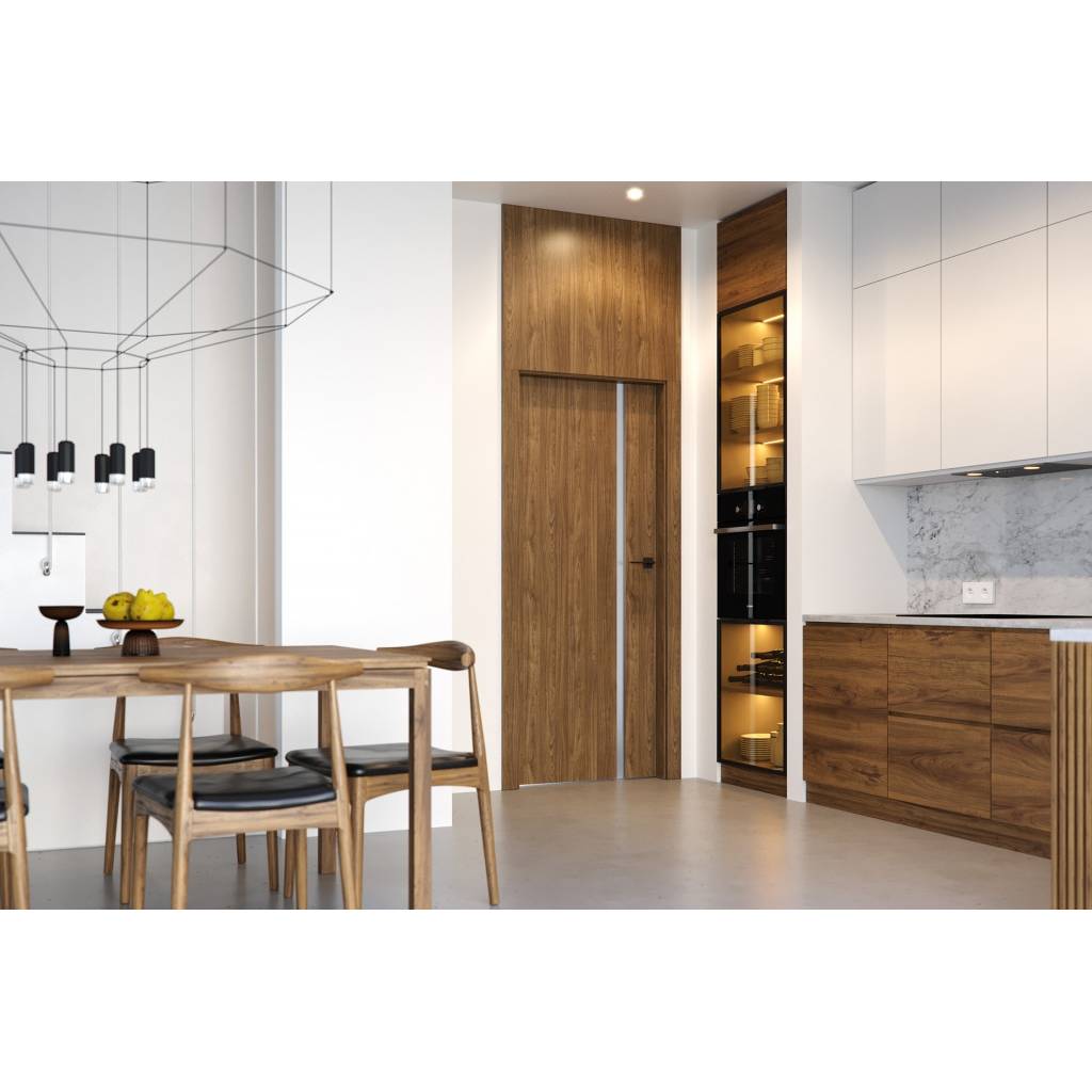 Drzwi Porta Focus 4.A z czarną szybą przylgowe prawe 80 cm WC, SPWG4A0P08DDTWSB2KHB00