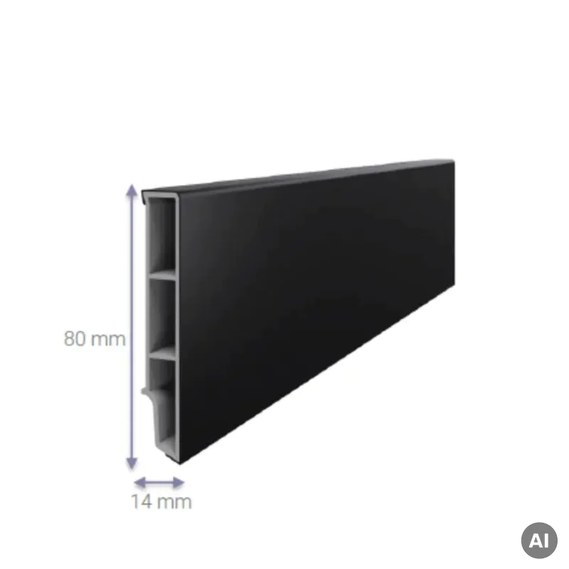 Listwa przypodłogowa Sempla Czarna 702A, 3030575 - 3